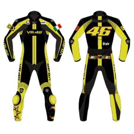 Valentino Rossi VR46 Motorcycle MotoGP Race Leather Suit