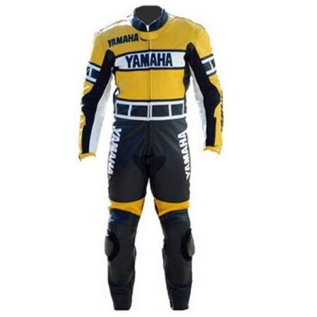 Yamaha Motorcycle Race Men Leather Suit