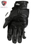 TMG White Motorcycle Leather Gloves For Racing